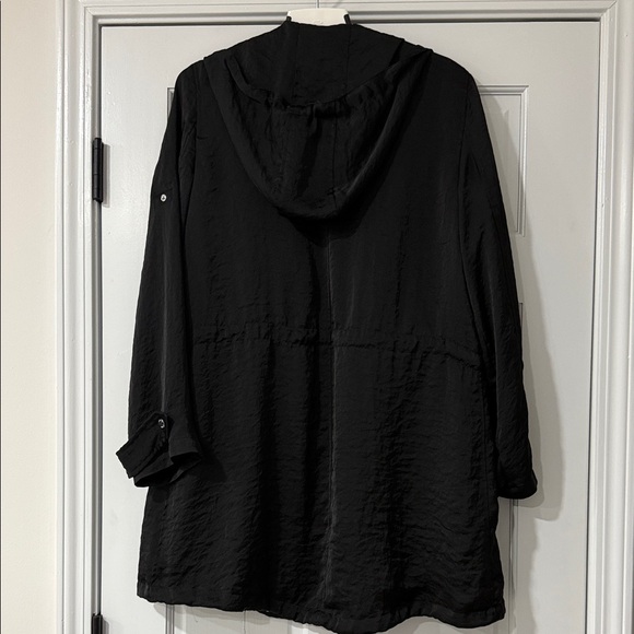 Michael Kors Women's  Hooded Jacket Black Lightweight Size M - Picture 7 of 15